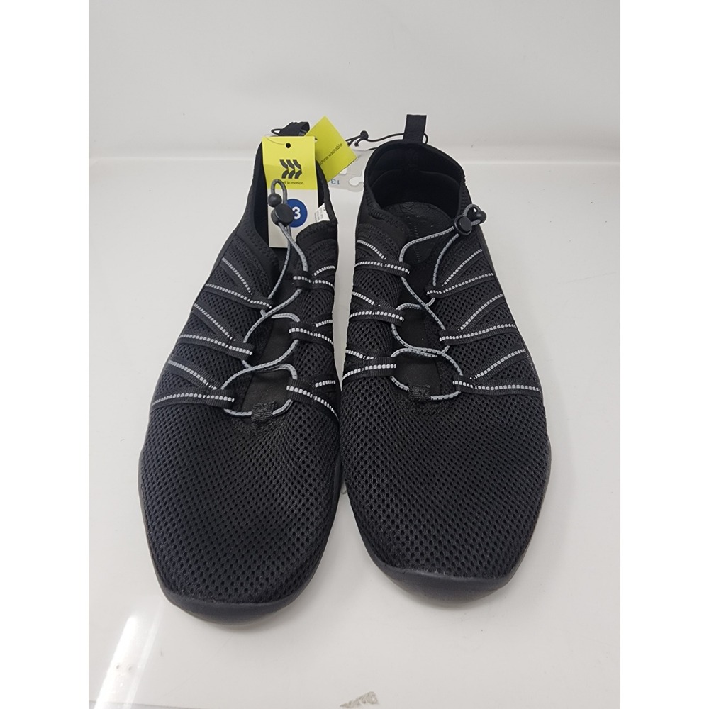 All in Motion Mens Water Shoes Black Polyester Blend Athletic Size 13